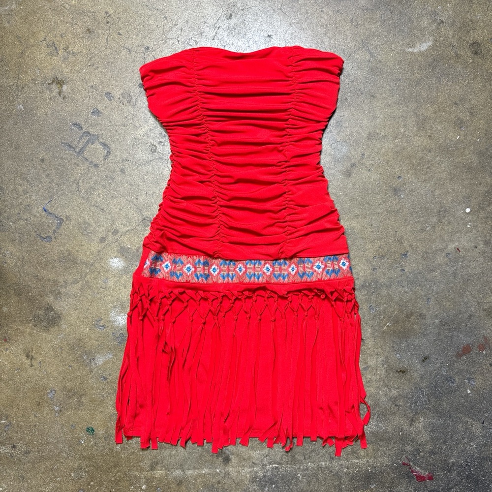 BabyPhat Red Fringe Dress